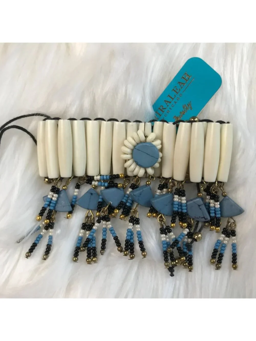 NWT Anthropologie Boho Festival Southwestern Jewelry Chunky Beaded Bracelet‎